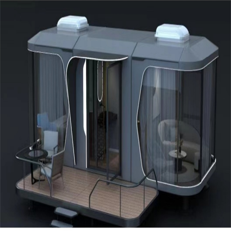Nueva Villa de Lujo Transportable Estructura de Acero Prefabricada Modular Cabina Moderna en Cápsula