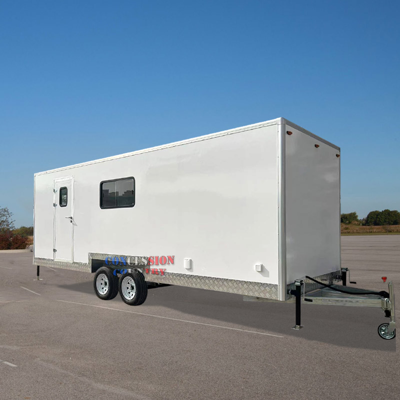 Casas de contenedores prefabricados de lujo y remolques de oficina portátiles, oficina de remolque para eventos móviles