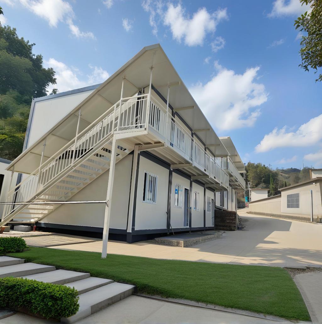 Edificio modular de contenedores prefabricados de dos niveles