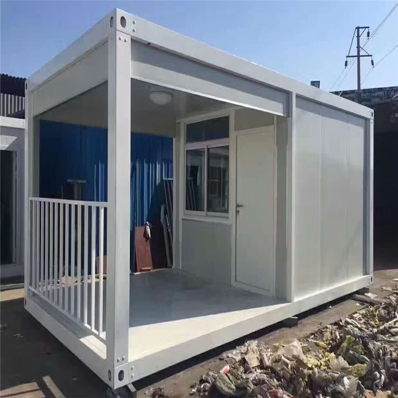 Casa contenedor de lujo portátil expandible plegable de buen precio, prefabricada y de paquete plano para apartamento individual