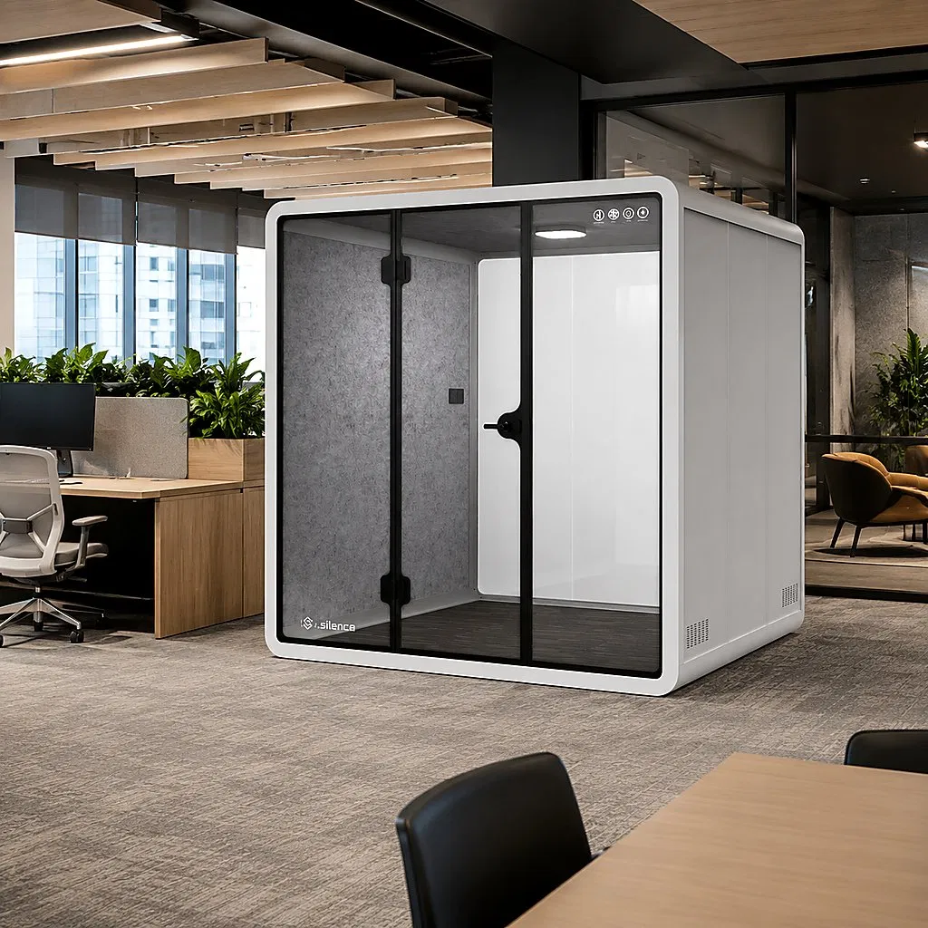 Cabina de oficina transportable prefabricada con organizador de pegamento incorporado