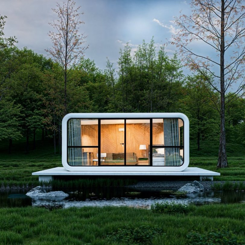 Casa Prefabricada Transportable de Manzana Plegable con Instalaciones de Soporte Completas
