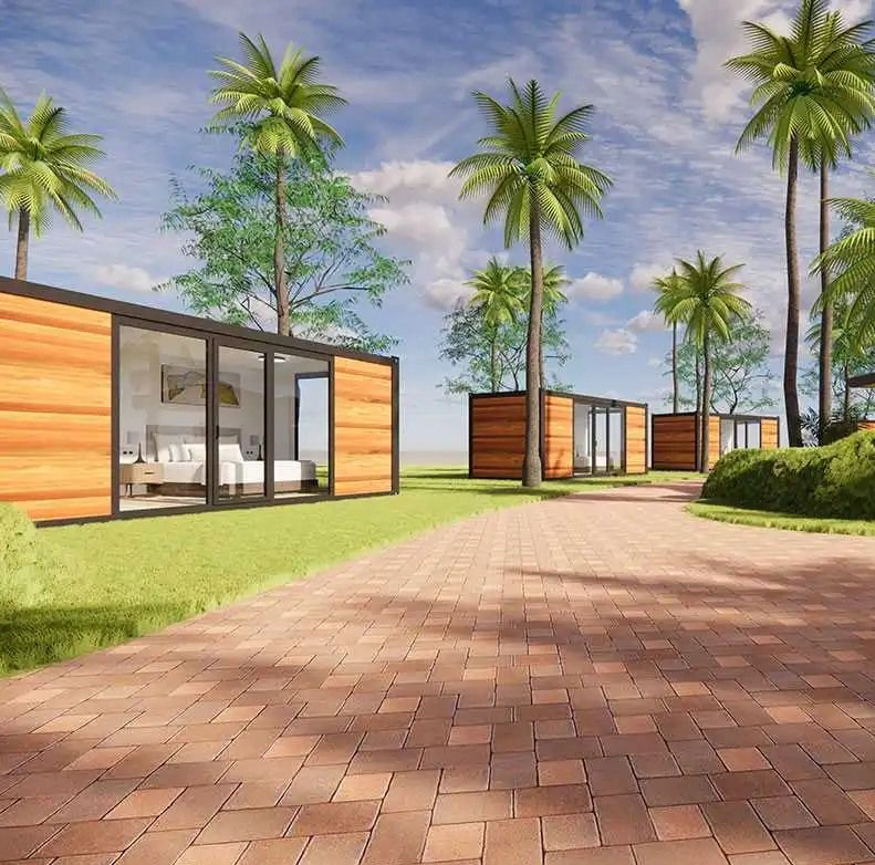 Casa Móvil de Alta Calidad Casas Transportables de Fácil Montaje Casa Prefabricada de Acero Casa Contenedor Pequeña de Vidrio Modular Casa Prefabricada de Contenedor Más Económica