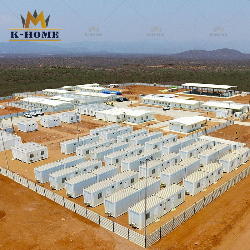 Alojamiento en campamento de construcción de ensamblaje rápido y económico