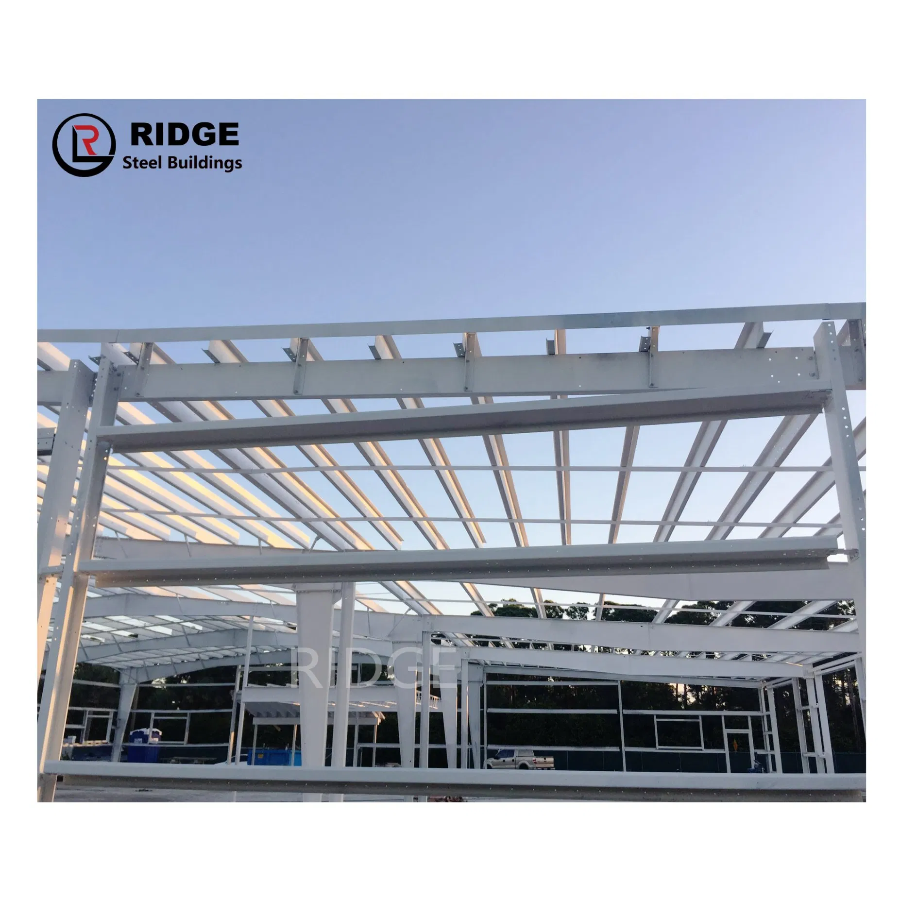 Edificios de estructura modular de acero preingeniero con marco metálico de fábrica industrial prefabricada