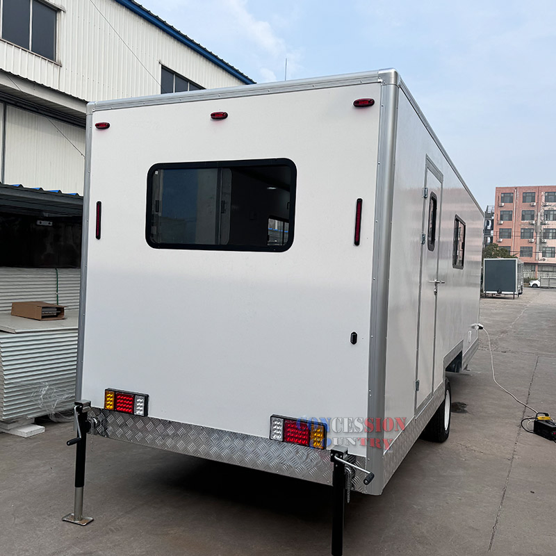 Casas de contenedores prefabricados de lujo y remolques de oficina portátiles, oficina de remolque para eventos móviles