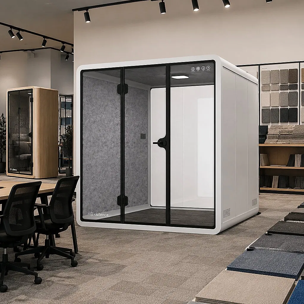 Cabina de oficina transportable prefabricada con organizador de pegamento incorporado