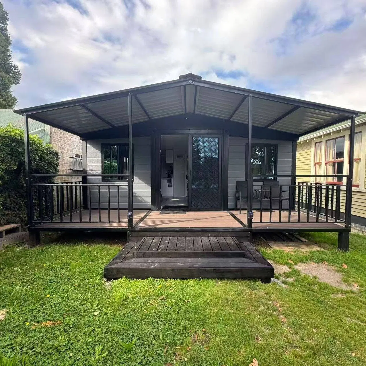 Casa Prefabricada de Lujo Integrada, Hogar Pequeño Transportable, Cabina Móvil de Estructura de Acero
