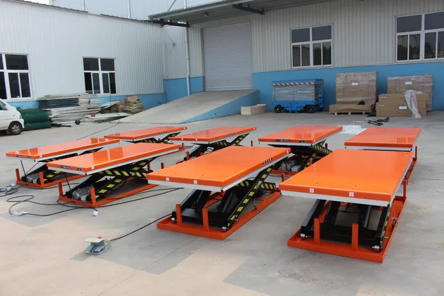 Uso industrial de mesa de tijera