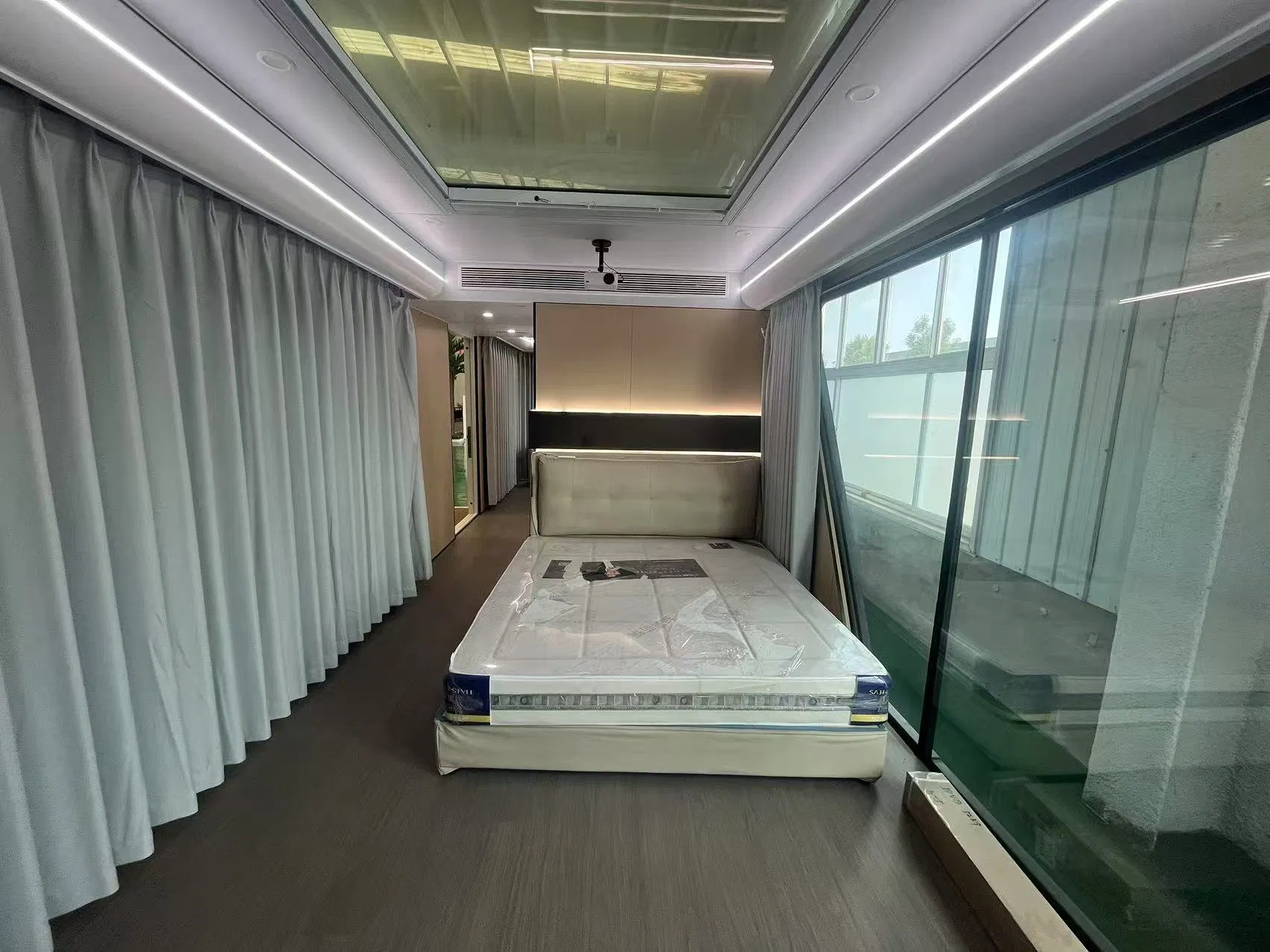 Cápsula modular de espacio de alivio de emergencia, vivienda portátil para áreas de desastre y sitios de construcción