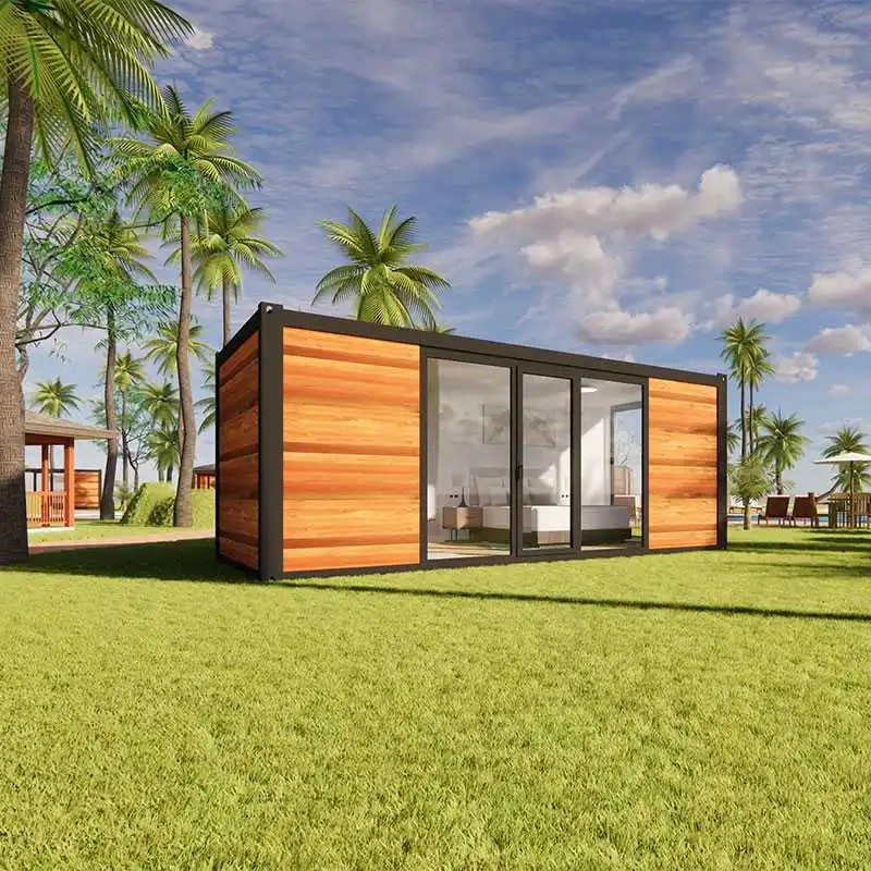 Casa Móvil de Alta Calidad Casas Transportables de Fácil Montaje Casa Prefabricada de Acero Casa Contenedor Pequeña de Vidrio Modular Casa Prefabricada de Contenedor Más Económica