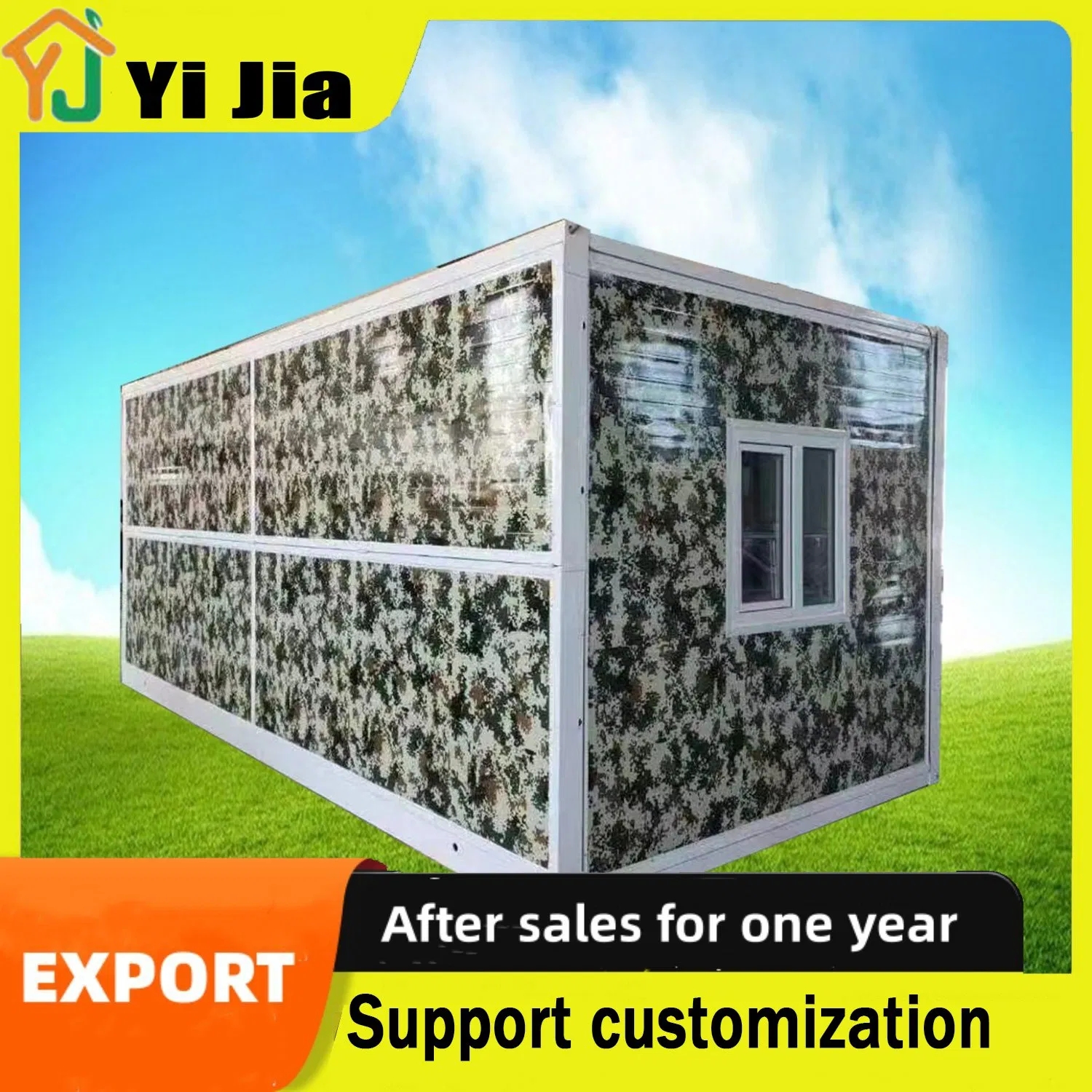 Hecho en China, estructura de acero simple de tres en uno con aplicación de cocina y baño para hotel escénico tropas