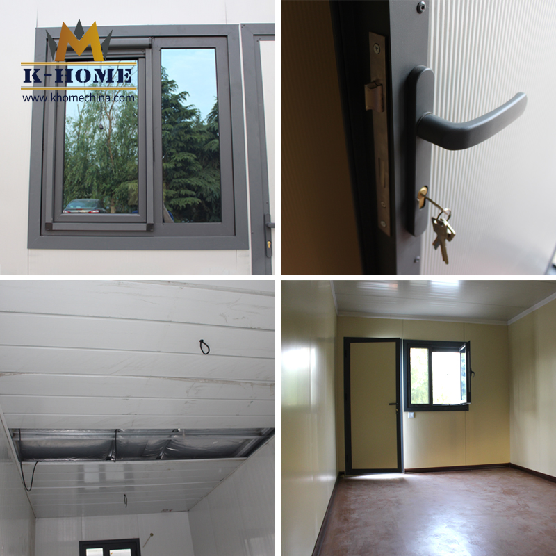 Unidad de vivienda portátil temporal en el sitio de construcción