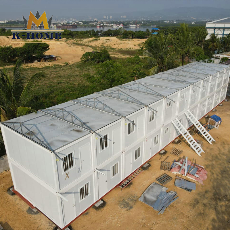 Casa prefabricada portátil impermeable para sitio de construcción en venta, alojamiento temporal