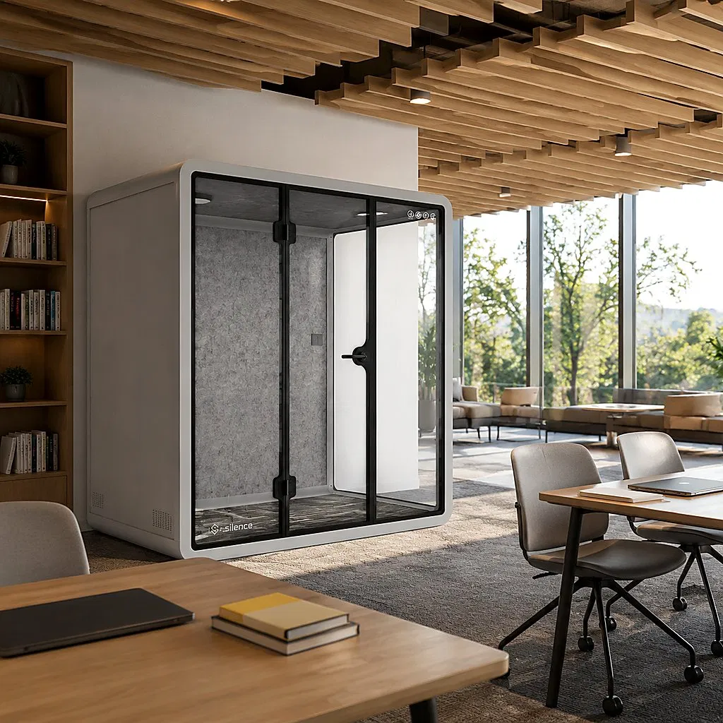 Cabina de oficina transportable prefabricada con organizador de pegamento incorporado