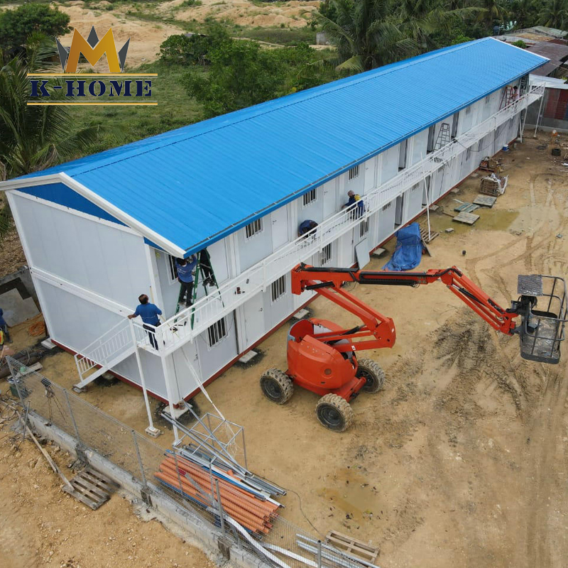 Casa prefabricada portátil impermeable para sitio de construcción en venta, alojamiento temporal