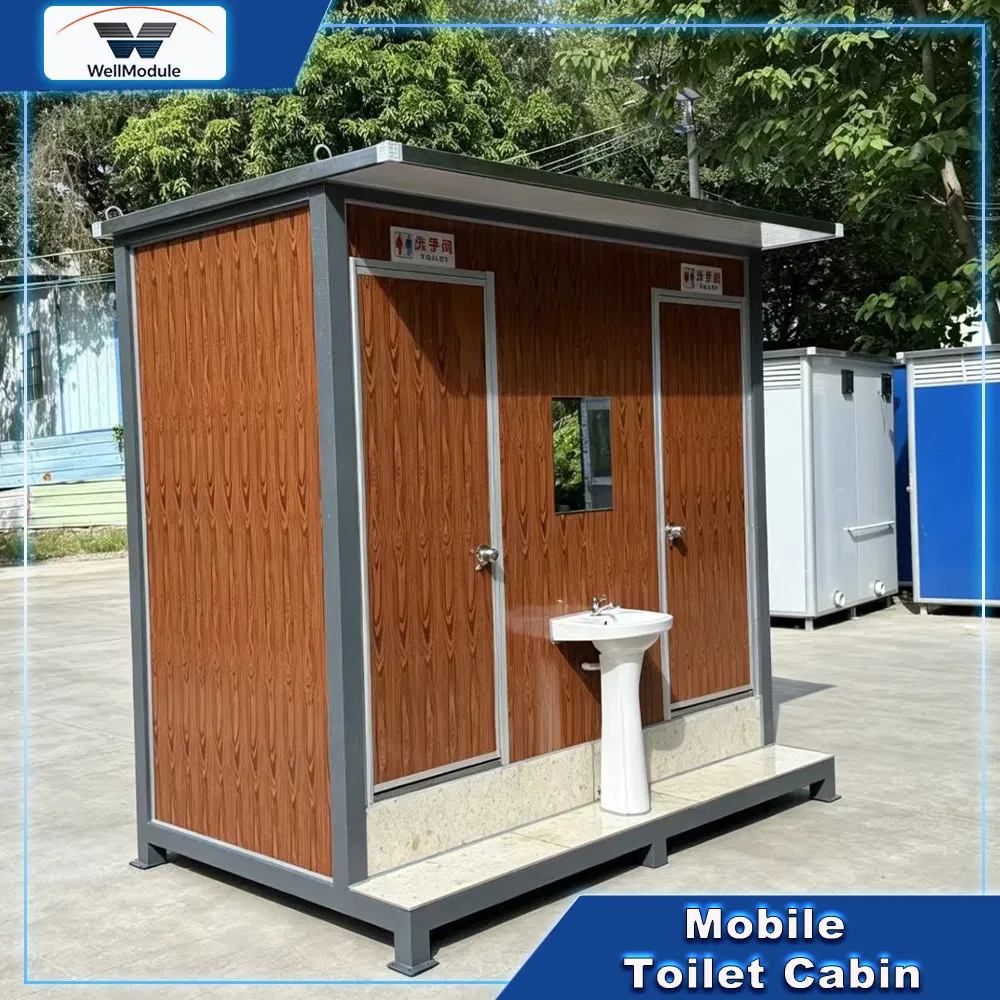 Cabina de baño móvil elegante para festivales al aire libre ecológicos