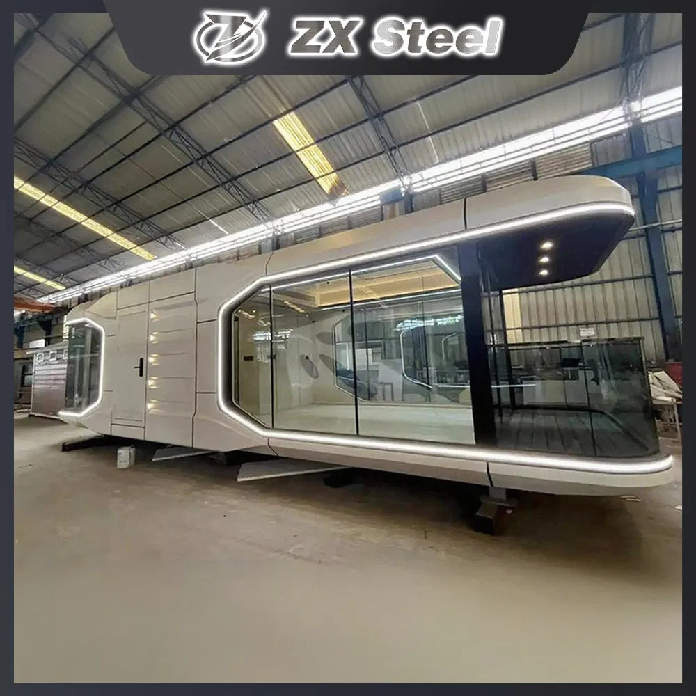 2026 Glamni G70 Lujo 1-Bed Casa Cápsula Espacial Móvil Prefabricada de Aluminio Modular de Lujo y Portátil para Hoteles