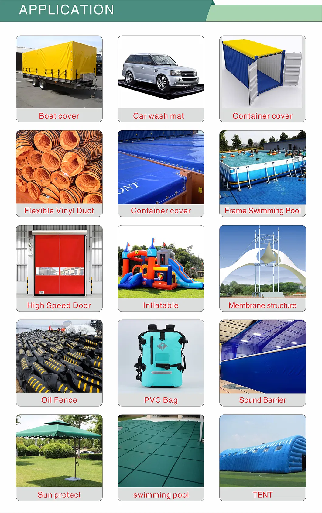 Material de PVC resistente