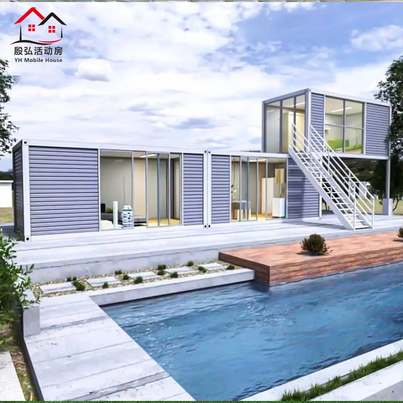 20FT y 40FT Casa Contenedor Portátil de Placas Planas Unidad de Vivienda Contenedor Pequeña para Uso de Oficina