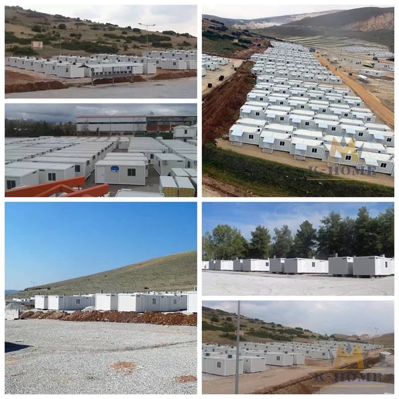 Unidad de vivienda portátil temporal en el sitio de construcción