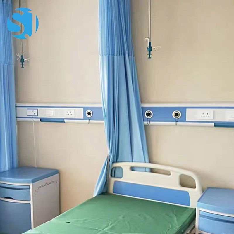 Unidad de cabecera de cama hospitalaria modular con sistema integrado de gas, eléctrico, energía, iluminación y comunicación
