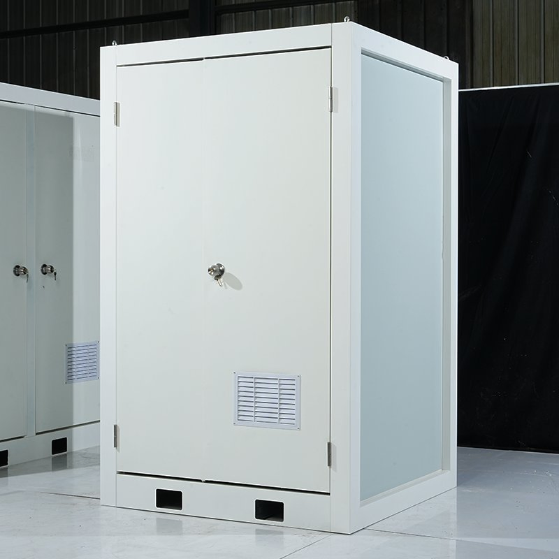 Unidades de inodoro portátil modular de alta calidad, prefabricadas, diseño moderno para uso al aire libre con solución de diseño gráfico