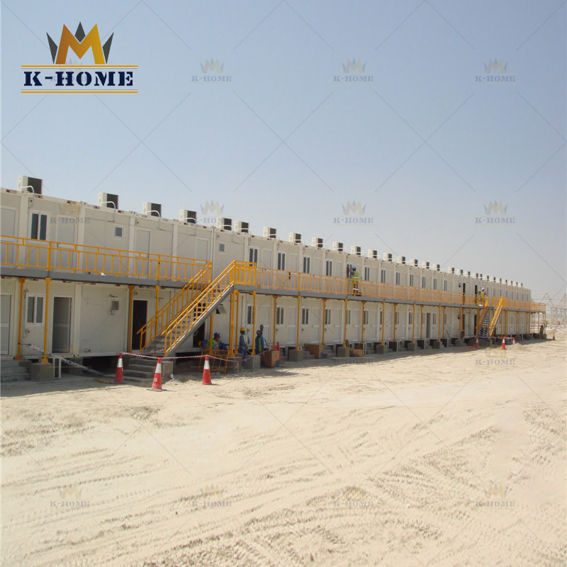 Alojamiento en campamento de construcción de ensamblaje rápido y económico