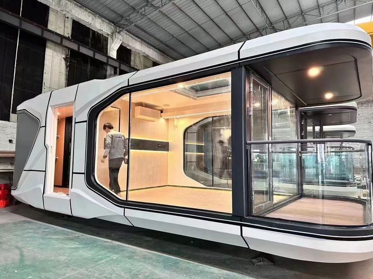 2024 Modelo - un nuevo sonido popular a prueba de sonido, espacio grande, alta resistencia, modular, prefabricado, mini, estilo cápsula, cabaña moderna de espacio móvil
