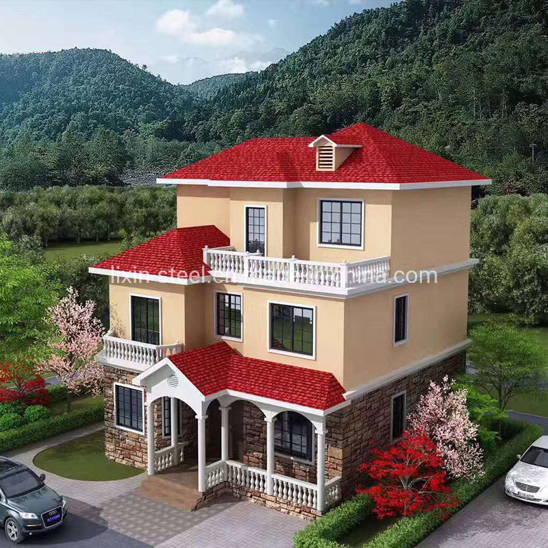 Casa prefabricada de villa con estructura de acero modular asequible