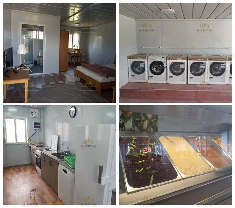 Interior alojamiento temporal en cabina portátil para estudiantes