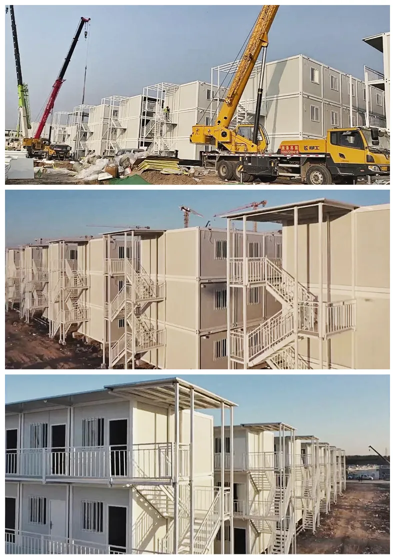 Alojamiento en campamento de construcción de ensamblaje rápido y económico