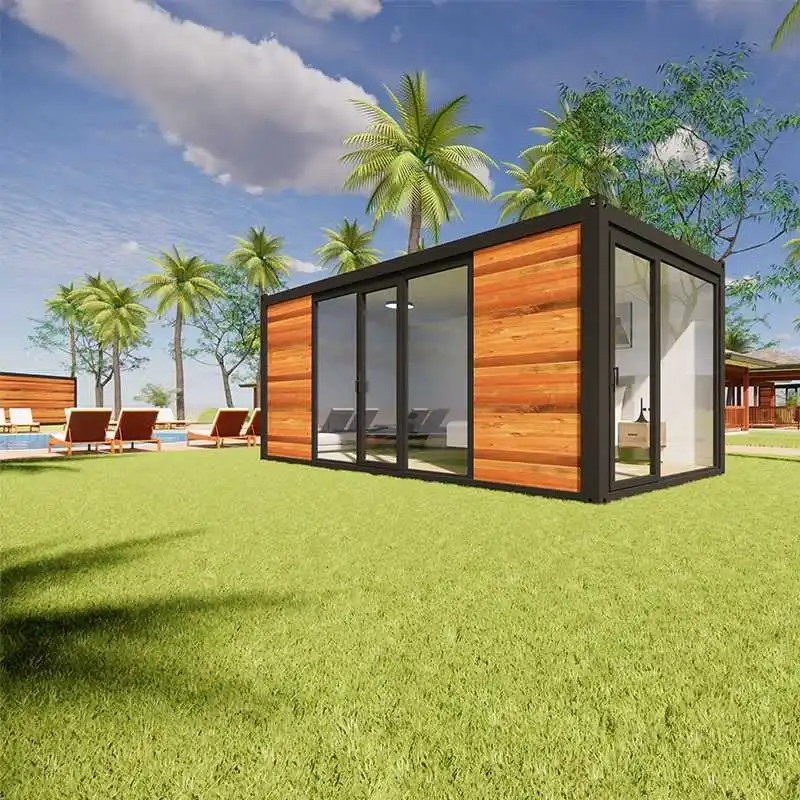 Casa Móvil de Alta Calidad Casas Transportables de Fácil Montaje Casa Prefabricada de Acero Casa Contenedor Pequeña de Vidrio Modular Casa Prefabricada de Contenedor Más Económica
