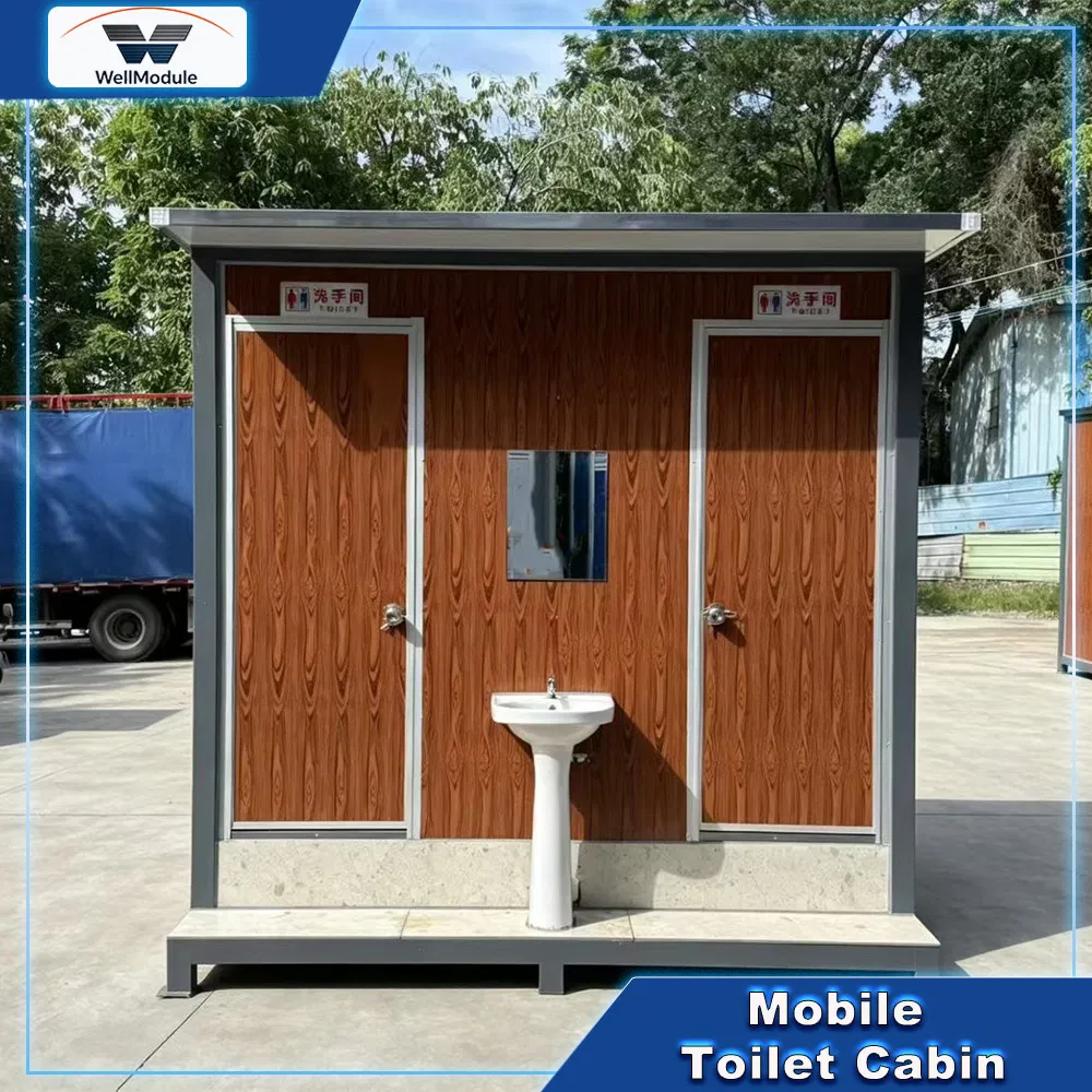 Cabina de baño móvil elegante para festivales al aire libre ecológicos