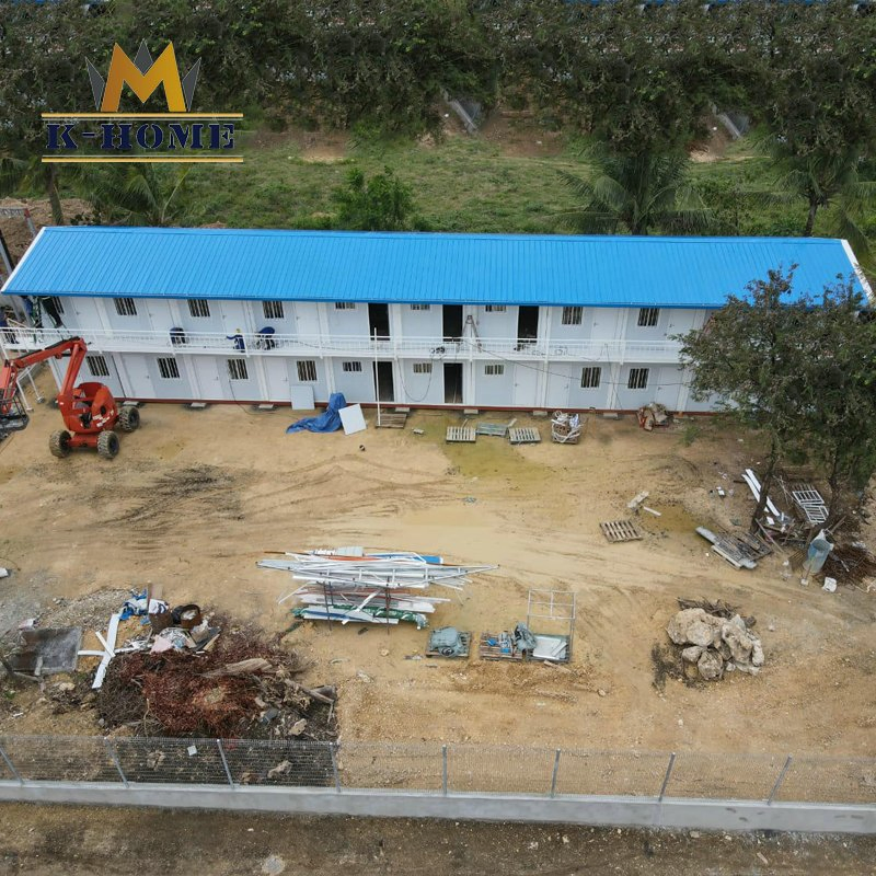 Casa prefabricada portátil impermeable para sitio de construcción en venta, alojamiento temporal