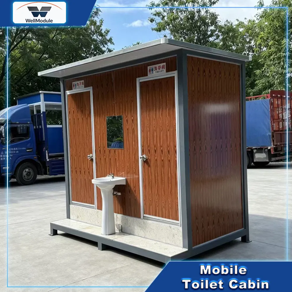 Cabina de baño móvil elegante para festivales al aire libre ecológicos