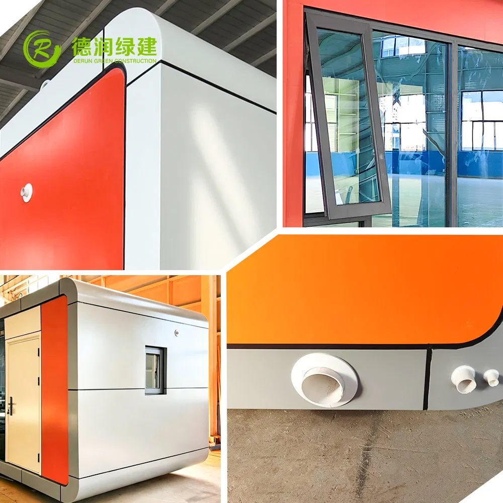 Cabaña prefabricada futurista de manzana para lugar turístico con pod de vidrio de doble capa