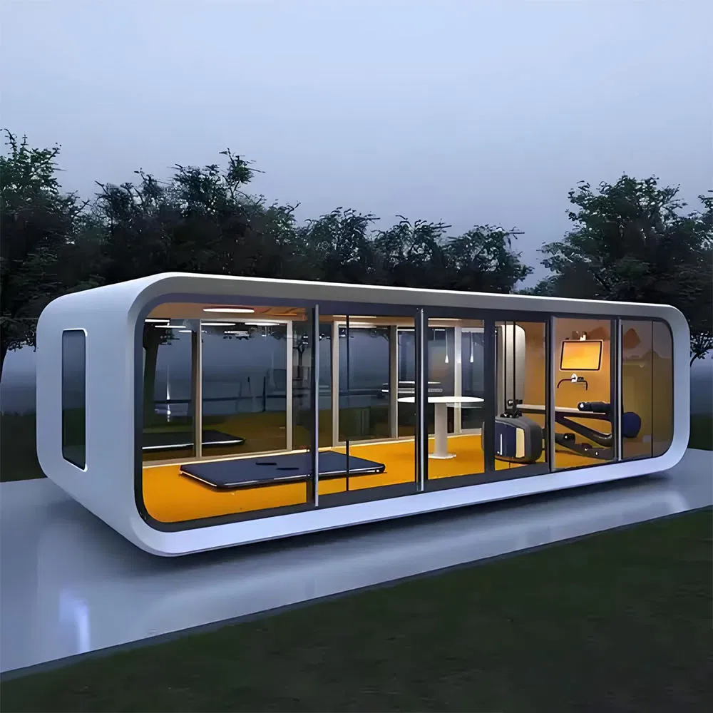 Casa de cápsulas de manzana de ensamblaje rápido para despliegue de construcción de resorts