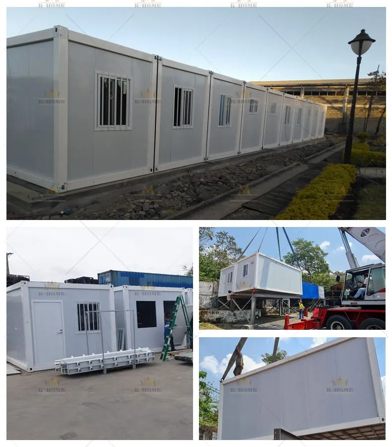 Edificios de contenedores de oficina portátiles para sitios de construcción