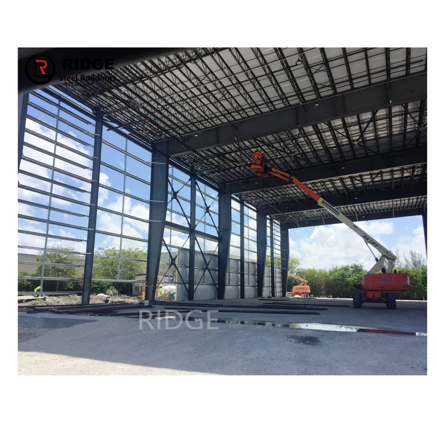 Edificios de estructura modular de acero preingeniero con marco metálico de fábrica industrial prefabricada
