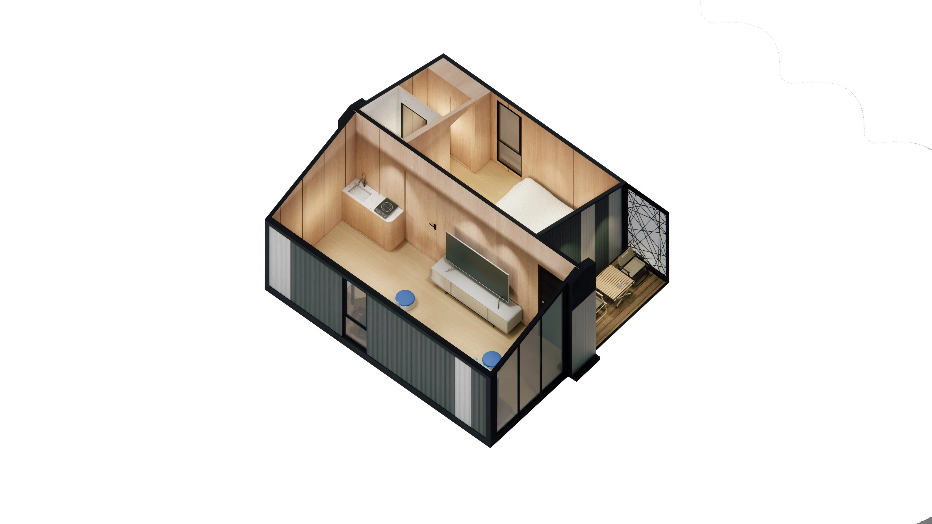 Casa Modular de Montaje Rápido Casa Modular Casa Prefabricada Estructura de Acero Casa Prefabricada Casa Contenedor Casa Móvil Casa Prefabricada