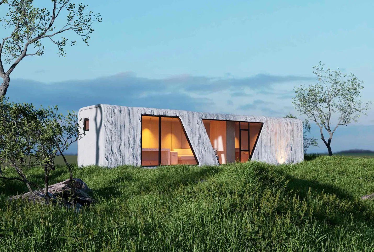 Casa Prefabricada Moderna Multifuncional de Alta Calidad Móvil Tipo Manzana Contenedor