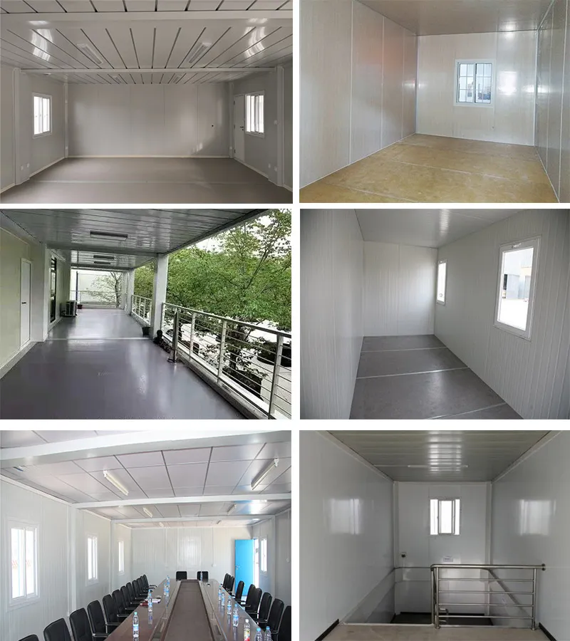 Diseño y vista interior de la casa contenedor