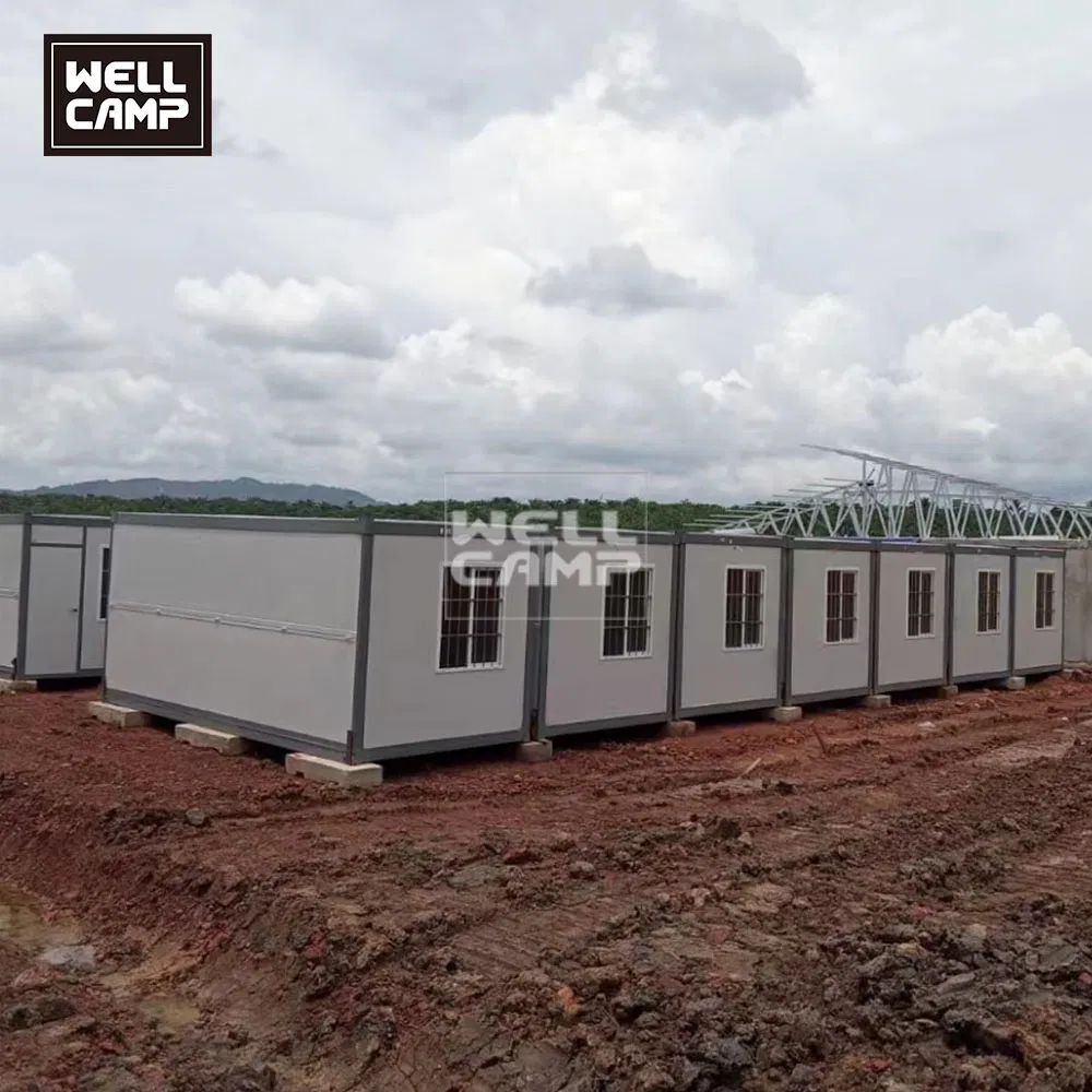 Alojamiento portátil para mano de obra en minería, fácil de transportar, de rápida instalación, resistente a las inclemencias del tiempo, para sitios de construcción móviles