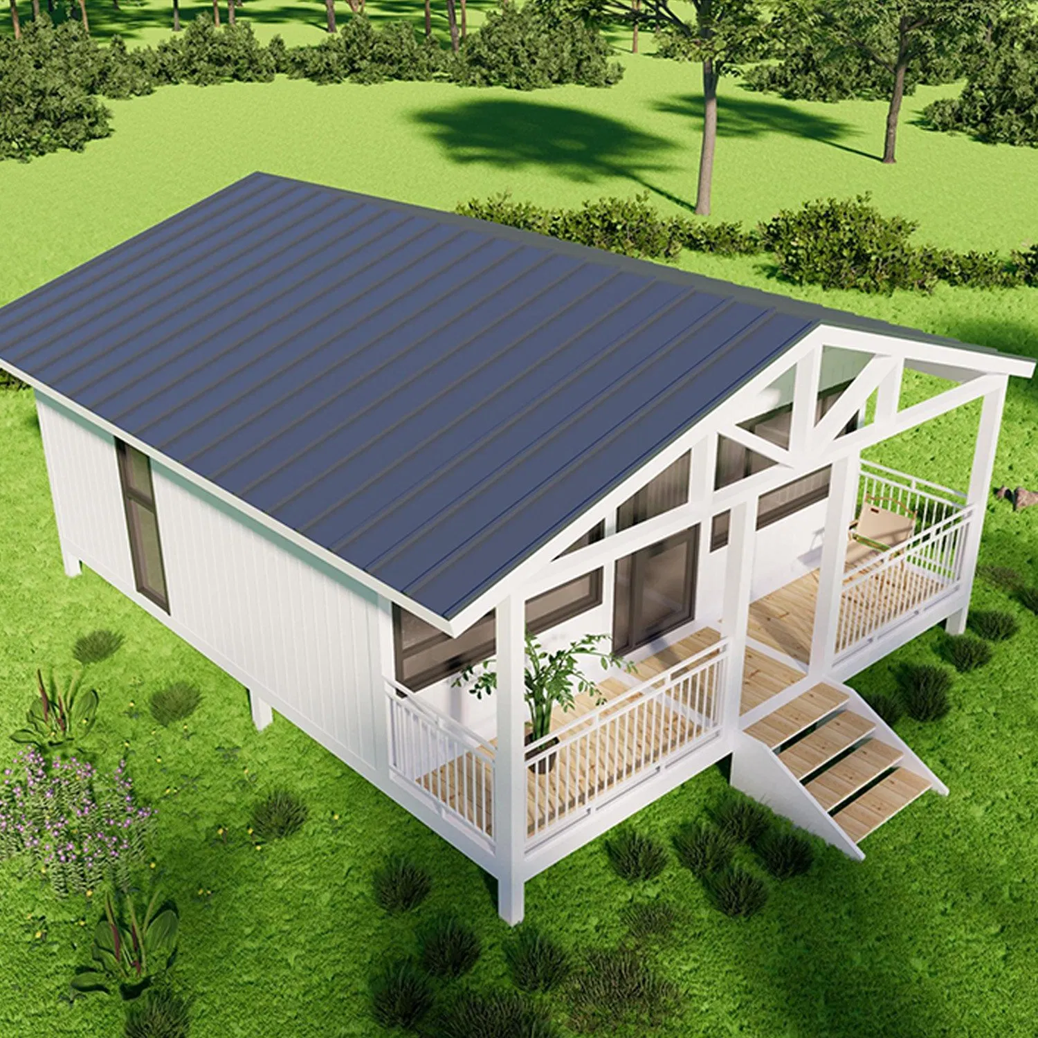 Casa Contenedor Expandible 20FT 30FT 40FT Casa Modular de Lujo Casa Prefabricada Estructura de Acero Contenedor Expandible con Baño