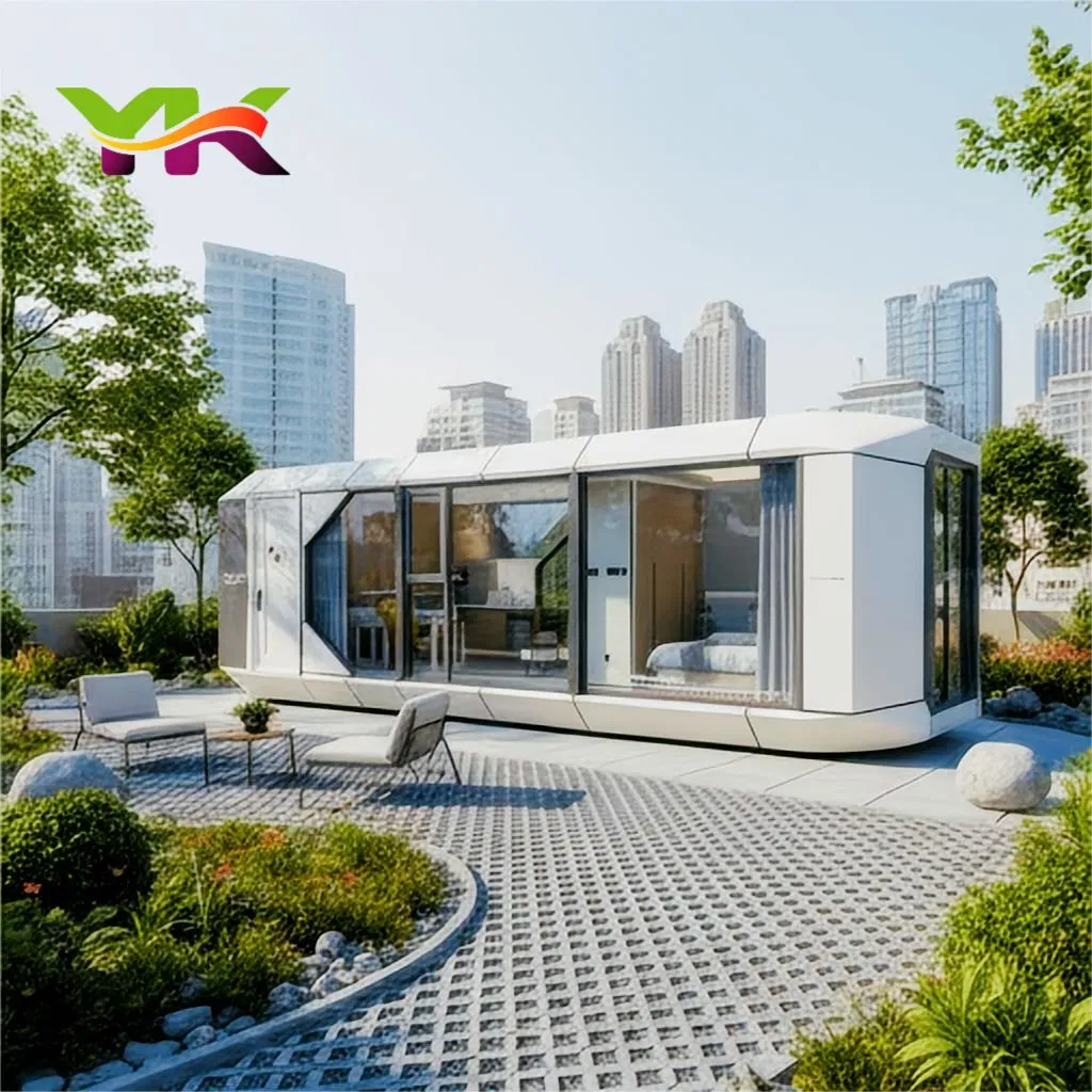 Pequeña Casa Móvil de Lujo Inteligente Portátil Tipo Apple Cápsula Espacial Mini Hotel Modular Contenedor Campamento Casa Móvil Prefabricada Vaso Cabina en Venta