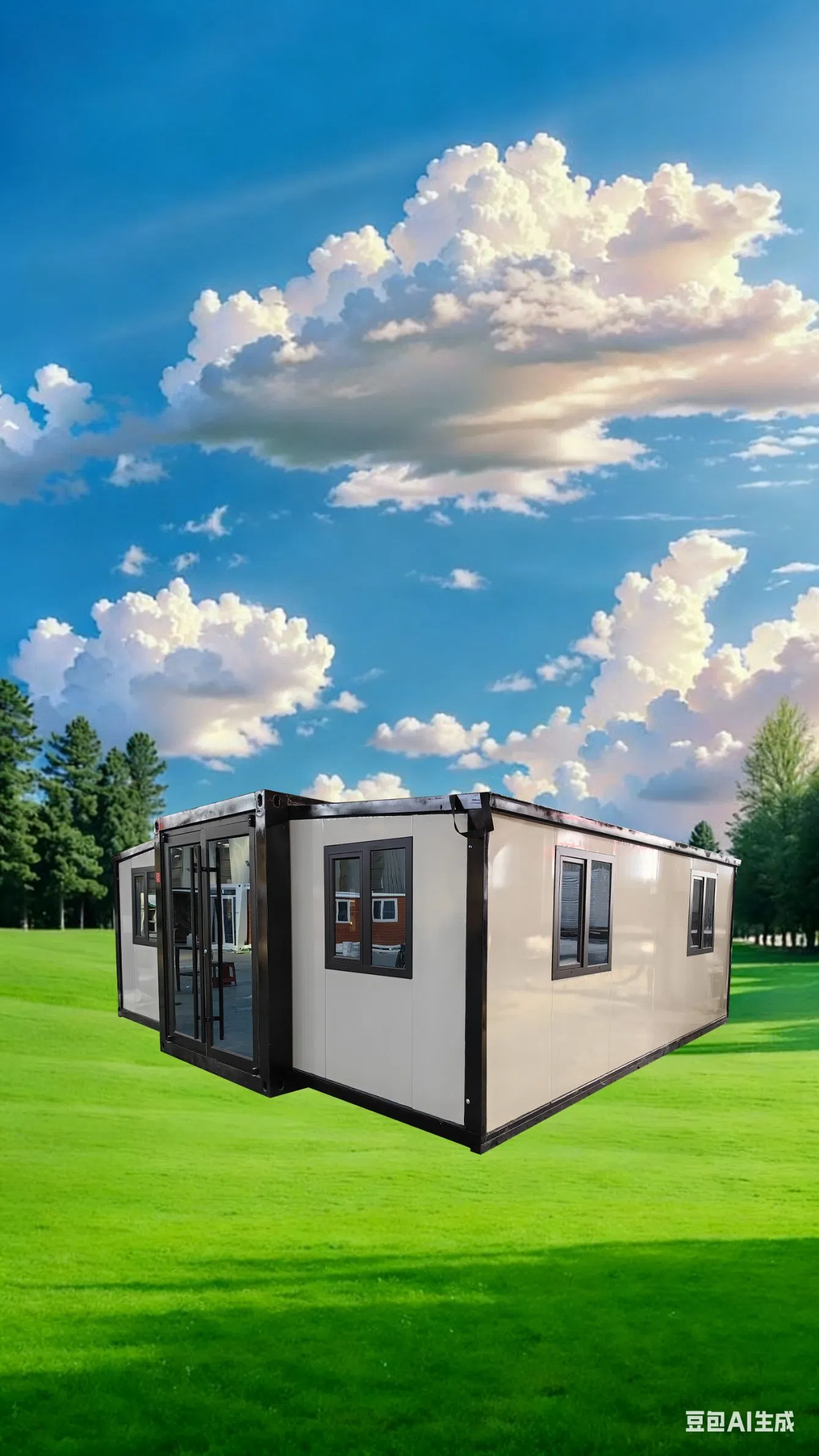 Casa Expandible de Lujo Prefabricada Móvil de Contenedor 20FT 40FT Estructura de Acero Prefabricada de 2 Dormitorios 2 Hogar Portátil