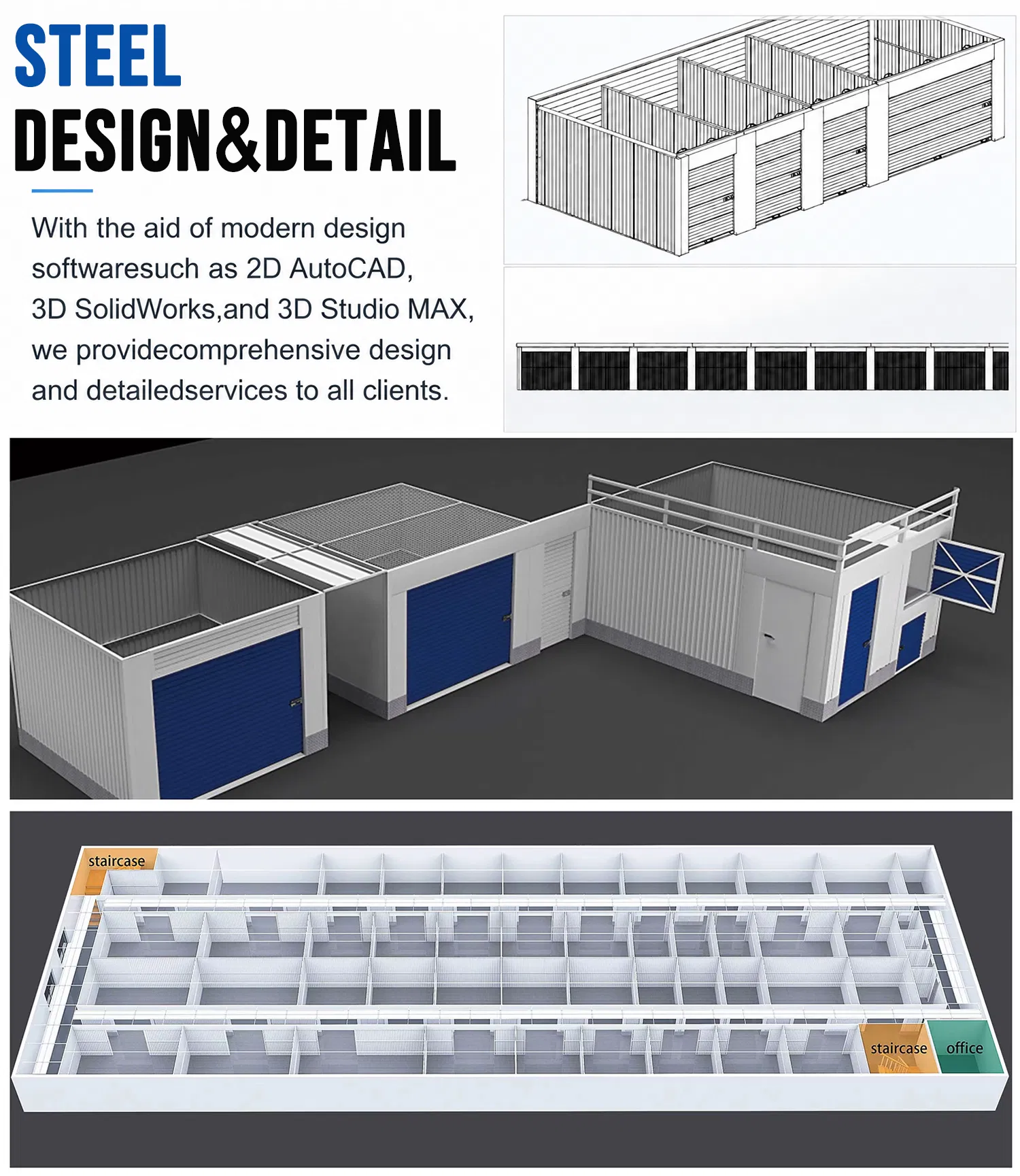 Unidades modulares de autoalmacenamiento de acero