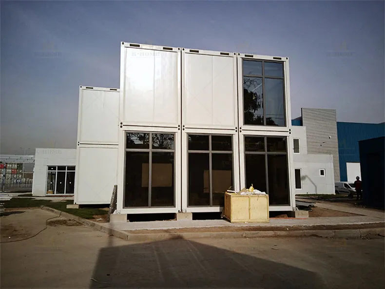 Edificios de contenedores de oficina portátiles para sitios de construcción