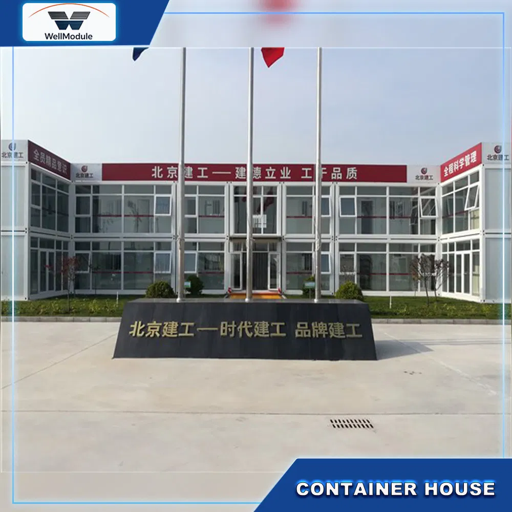 Casa Contenedor Prefabricada Modular Portátil Oficina de Sitio para Gestión de Proyectos de Construcción Estructura de Acero Duradera Solución de Instalación Rápida
